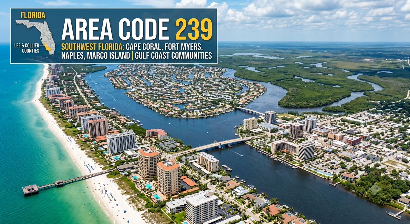 239 Area Code: Florida Location, Cities Served, Time Zone, and Phone Number Information